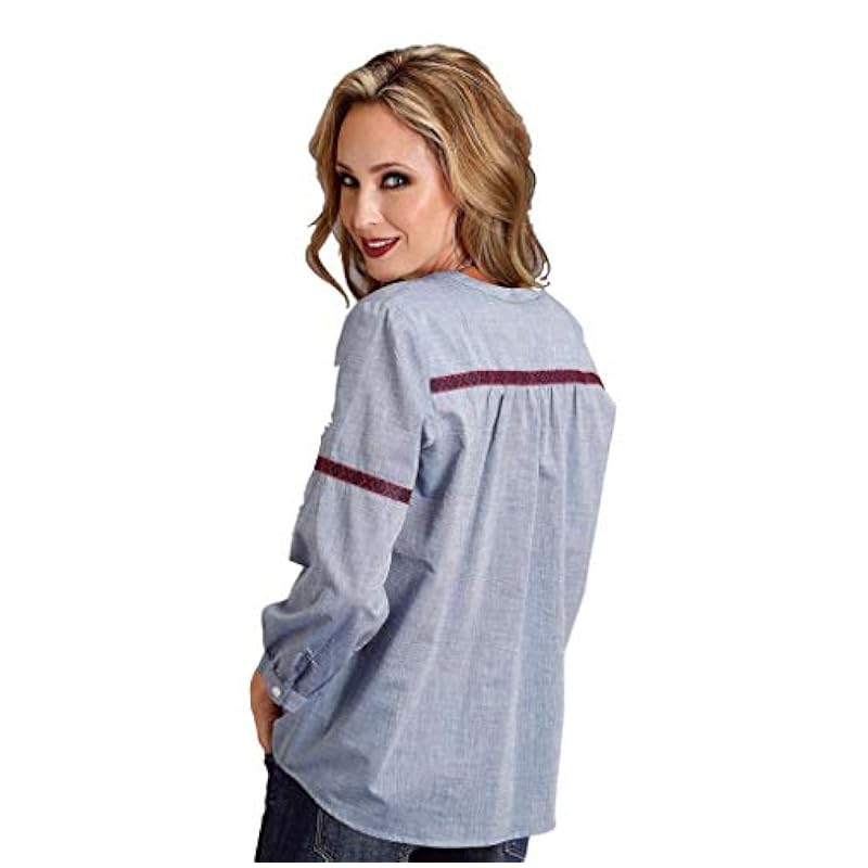 Stetson Ladies Collection Long Sleeve Button Shirt-Summer I Large Stetson ‎womens Tops, Tees & Blouses