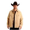 Stetson Western Jacket Men Canvas Button S Camel 11-097-0119-7001 BR ‎Mens Jackets & Coats Stetson
