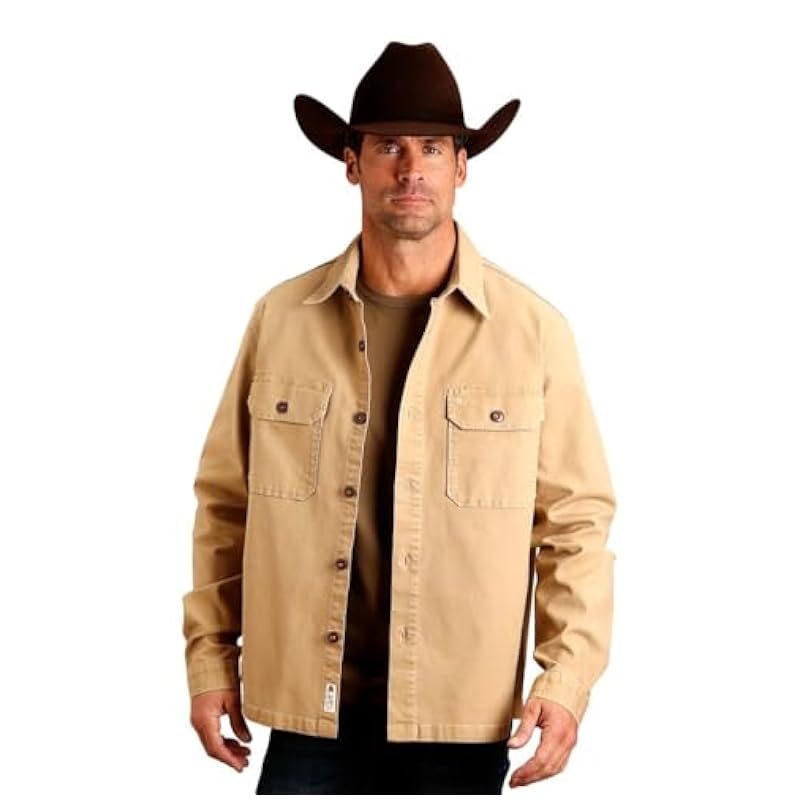 Stetson Western Jacket Men Canvas Button S Camel 11-097-0119-7001 BR ‎Mens Jackets & Coats Stetson