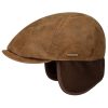 Stetson Pigskin Flat Cap with Ear Flaps Men - Cognac Stetson ‎mens Hats & Caps