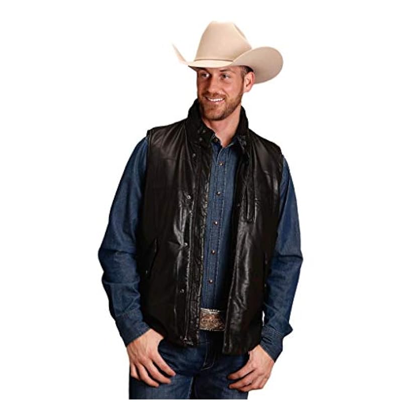 Stetson Mens Black 100% Wool Reversible Camo Vest XL Stetson ‎mens Jackets & Coats