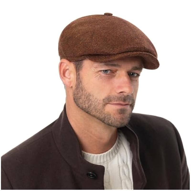 ‎mens Hats & Caps Stetson Stetson Bendavoa Wool 6 Panel Flat Cap Men - Made in The EU Blue