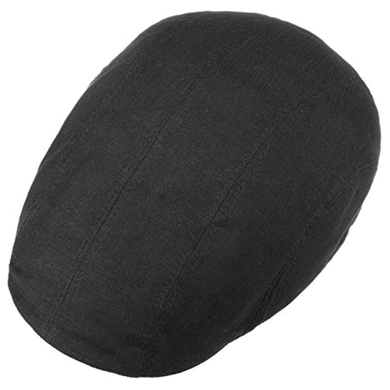 Stetson Madison Linen Flat Cap Women/Men - Black Stetson ‎mens Hats & Caps