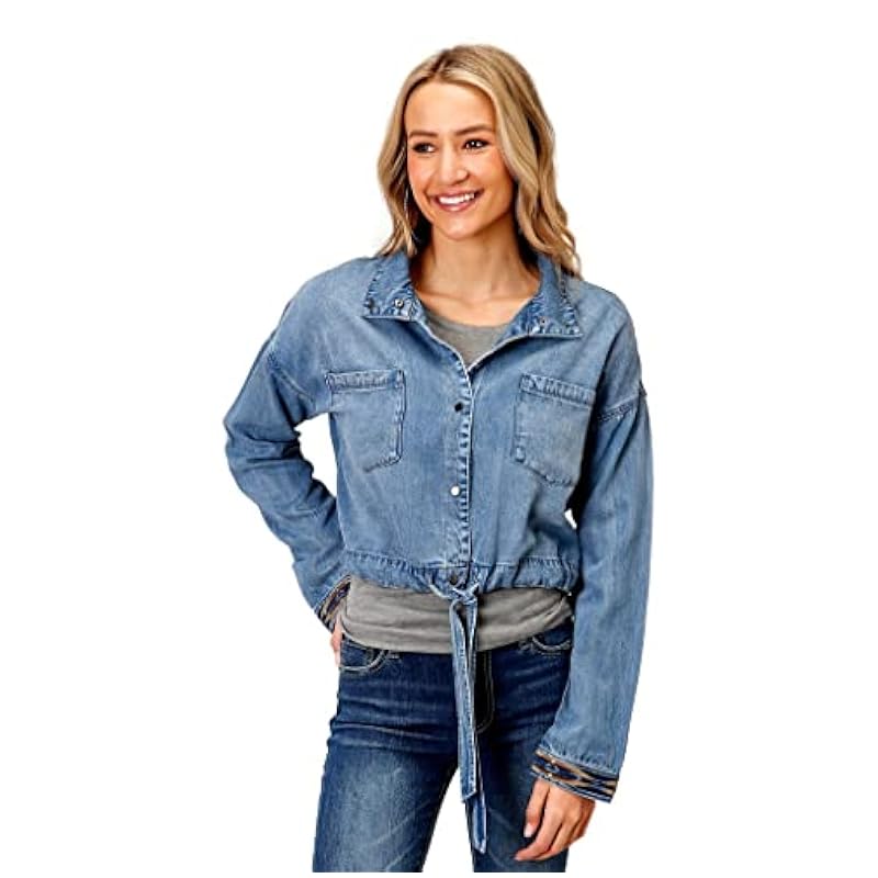 Stetson Stetson Western Jacket Womens Denim Snap XL Blue 11-098-0565-6046 BU ‎womens Coats, Jackets & Vests