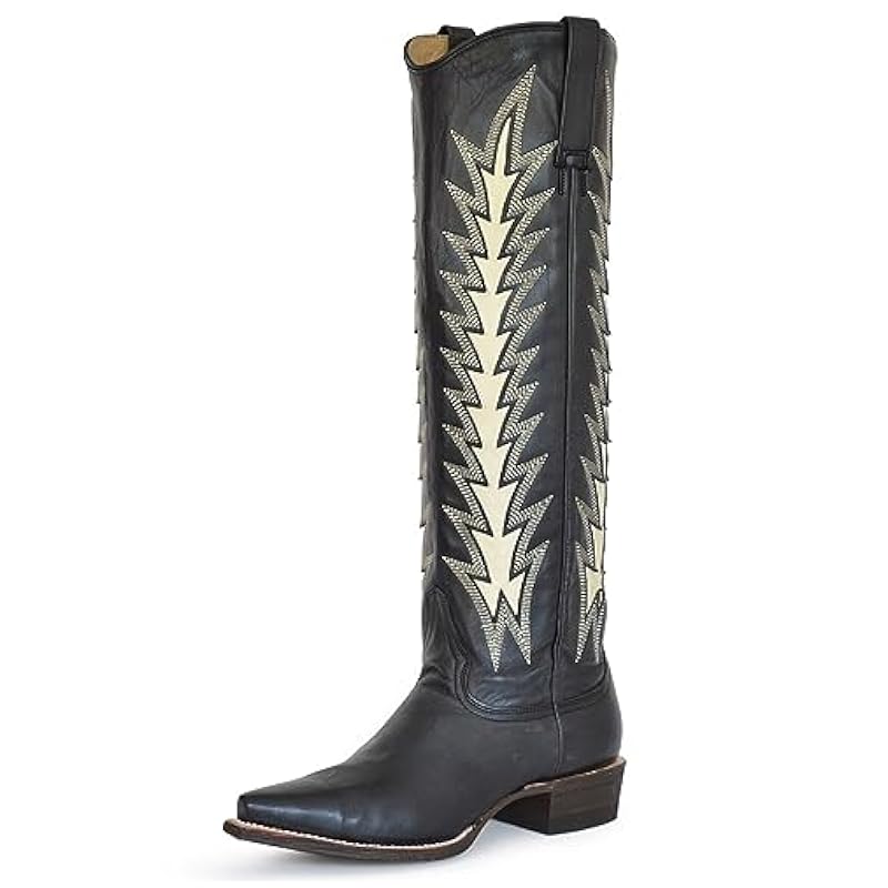‎womens Boots Stetson Stetson Women's Johnnie Tall Western Boot Snip Toe Black 6 M US