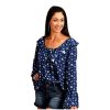 Stetson Tops, Tees & Blouses Stetson Western Shirt Womens L/S Peasant L Blue 11-050-0590-0424 BU
