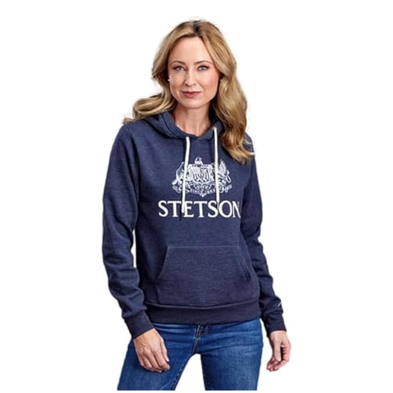 Stetson Western Sweatshirt Womens Hoodie L Navy 11-098-0562-8010 BU Stetson ‎womens Active