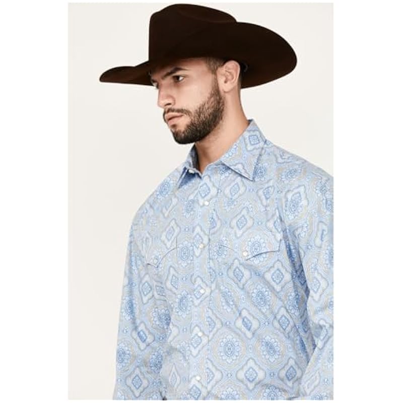 Stetson Stetson Blue Paisley Snap - Mens Shirt ‎mens Shirts