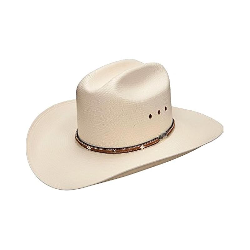 ‎mens Hats & Caps Stetson Stetson Men's Angus 10X Shantung Straw Cowboy Hat Natural 7