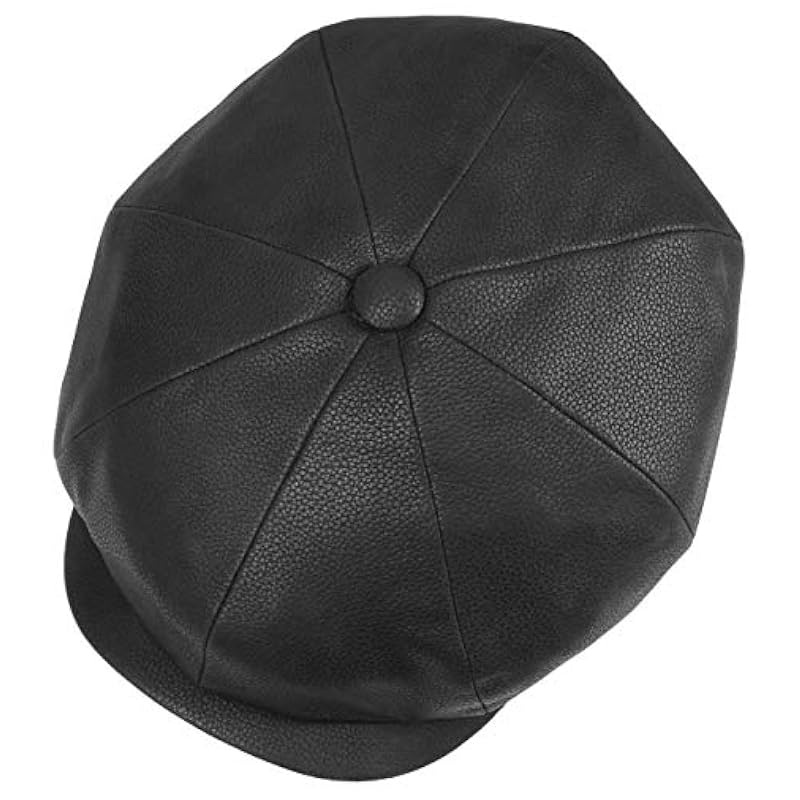 ‎mens Hats & Caps Stetson Stetson Hatteras Chevrette Leather Cap Women/Men Black 7 5/8