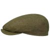 Stetson Stetson Belfast Linen Summer Flat Cap Men - Made in The EU Olive ‎mens Hats & Caps