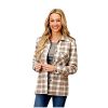 Stetson Tops, Tees & Blouses ‎womens Stetson Western Jacket Womens Plaid Shirt XL Cream 11-098-0539-6181 WH