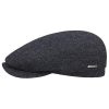 Stetson Stetson Belfast Classic Wool Flat Cap Women/Men | Made in The EU Black-blue Hats & Caps