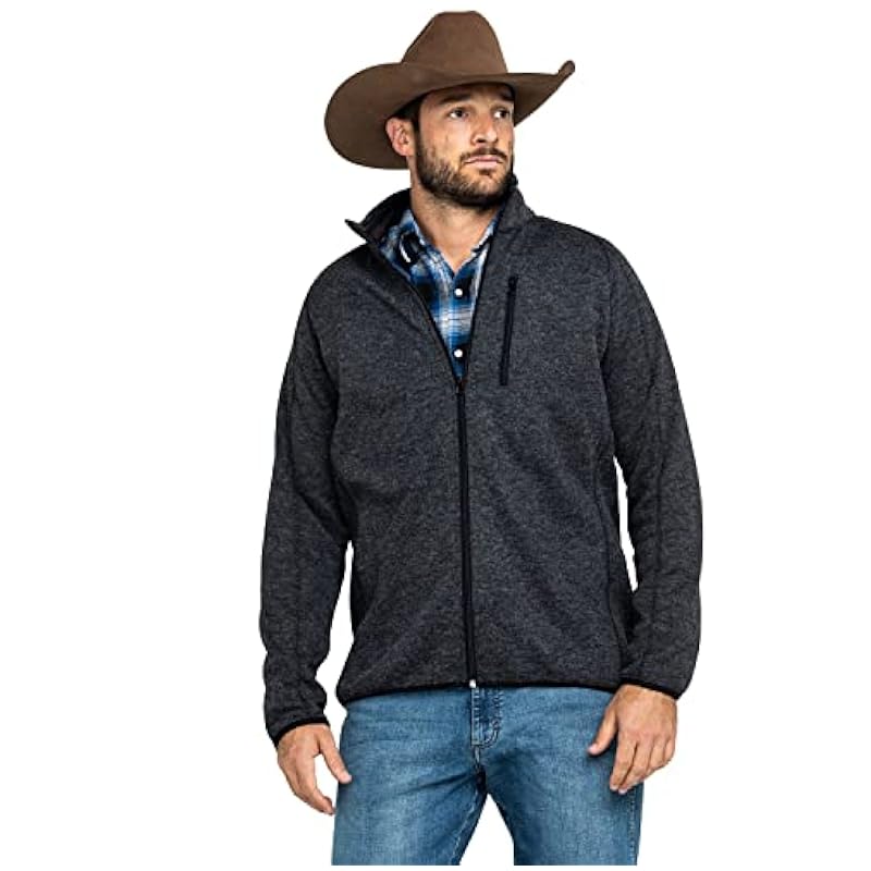 Stetson Jackets & Coats ‎men Stetson Western Sweater Mens Full Zip Fuzzy Gray 11-014-0120-7114 GY orange