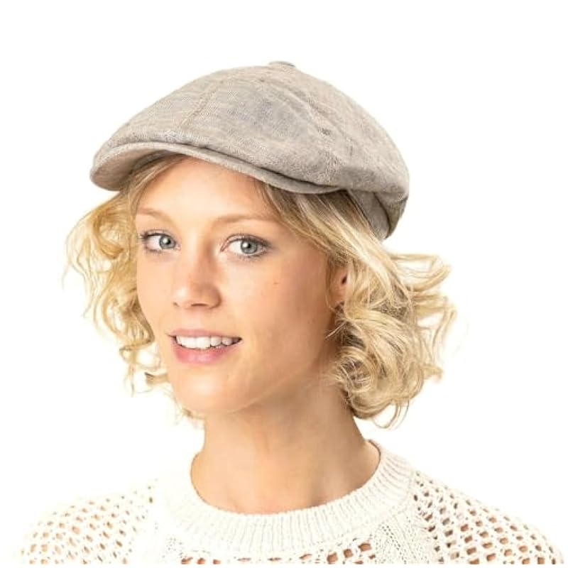 ‎mens Hats & Caps Stetson Stetson Brooklin Linen Flat Cap Women/Men - Made in The EU Anthracite