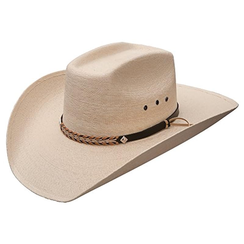 Stetson Stetson And Dobbs Hats SSSQRE-7940 Square,Eyelets, Reg Oval Cowboy Hat, Natural - 7/S ‎mens Hats & Caps