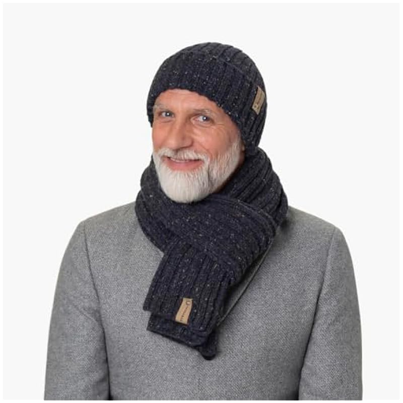 Stetson Stetson Hantsport Donegal Wool Beanie Men - Made in Italy Brown ‎mens Hats & Caps