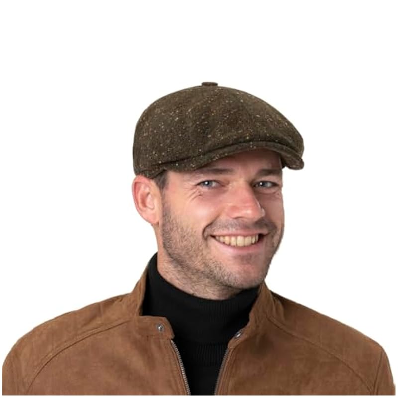 Stetson Stetson Standsfield 6 Panel Flat Cap Men - Beige ‎mens Hats & Caps