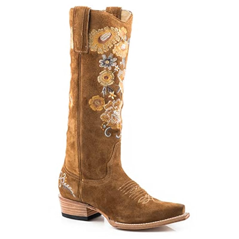 Stetson Women's June Western Boot Snip Toe - 12-021-6115-1350 BR 11 M US Brown ‎womens Boots Stetson