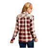 Stetson Stetson Western Shirt Womens L/S Plaid XS Red 11-050-0597-7049 RE ‎womens Tops, Tees & Blouses