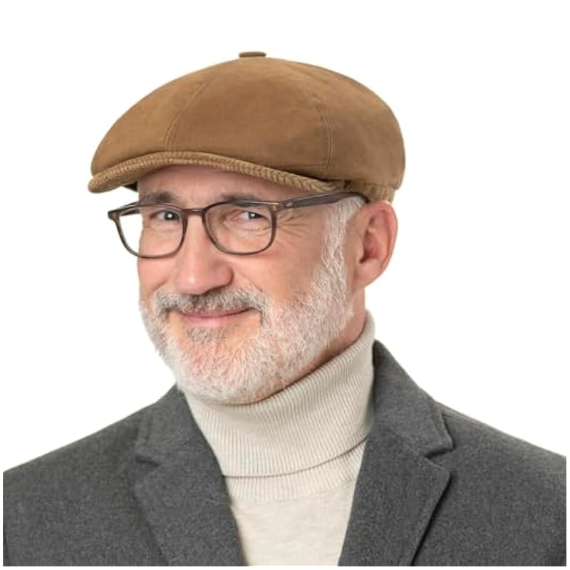 Stetson Stetson Kensington Soft Cotton Flat Cap Men - Made in The EU Grey ‎mens Hats & Caps