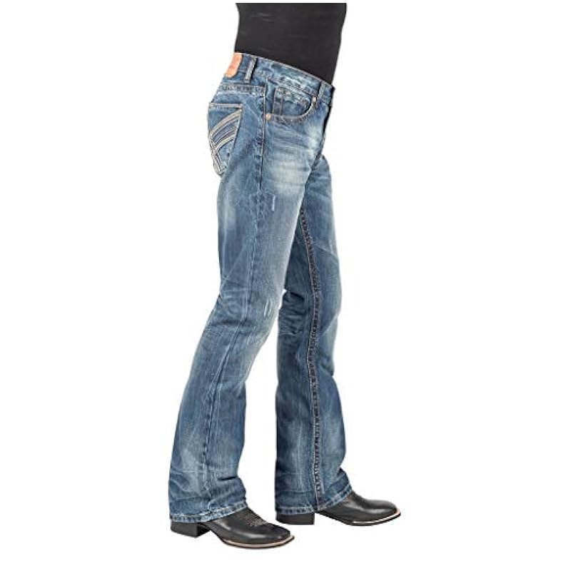 ‎mens Jeans Stetson Stetson Men's Relaxed Fit Bootcut Jeans Blue 34W x 32L