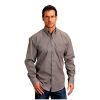 Stetson Shirts ‎mens Stetson Men's Dash and Dot Geo Print Long Sleeve Button Down Western Shirt Grey Medium