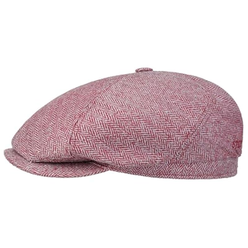 ‎mens Hats & Caps Stetson Stetson Milner Silk Flat Cap Women/Men - Made in The EU Dark Red