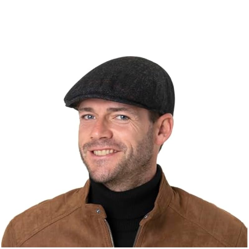 ‎womens Hats & Caps Stetson Stetson Bendner Driver Wool Flat Cap Women/Men - Made in The EU Beige-brown