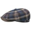 Stetson Stetson Hatteras Camanto Check Flat Cap Men - Made in The EU 7 1/8 ‎mens Hats & Caps