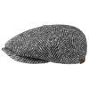 Stetson Hatteras Herringbone Flat Cap Men - Made in Germany Anthracite ‎mens Hats & Caps Stetson