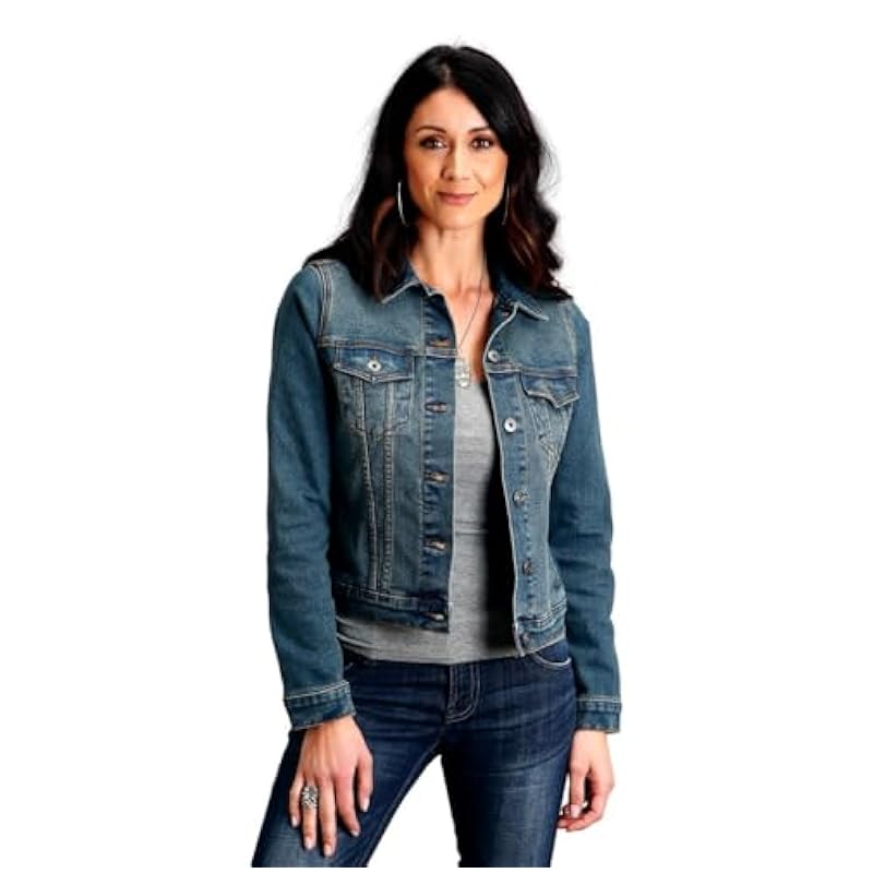 Stetson Western Jacket Womens Dirty Denim L Blue 11-098-0202-7064 BU ‎womens Coats, Jackets & Vests Stetson