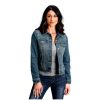 ‎womens Coats, Jackets & Vests Stetson Stetson Western Jacket Womens Dirty Denim XL Blue 11-098-0202-7064 BU