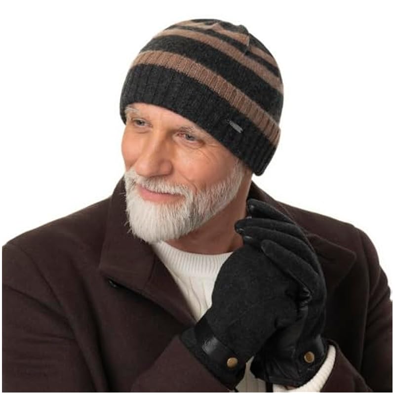 Stetson Gloves & Mittens ‎mens Stetson Nappa Wool Full-Fingered Gloves Men - Anthracite