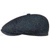 Stetson 6 Panel Donegal Flat Cap Men - Made in The EU Blue ‎mens Hats & Caps Stetson