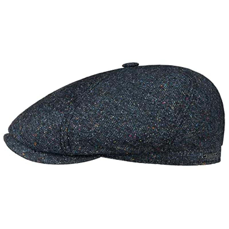 Stetson 6 Panel Donegal Flat Cap Men - Made in The EU Blue ‎mens Hats & Caps Stetson