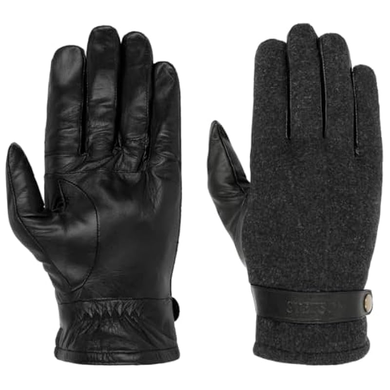 Stetson Gloves & Mittens ‎mens Stetson Nappa Wool Full-Fingered Gloves Men - Anthracite