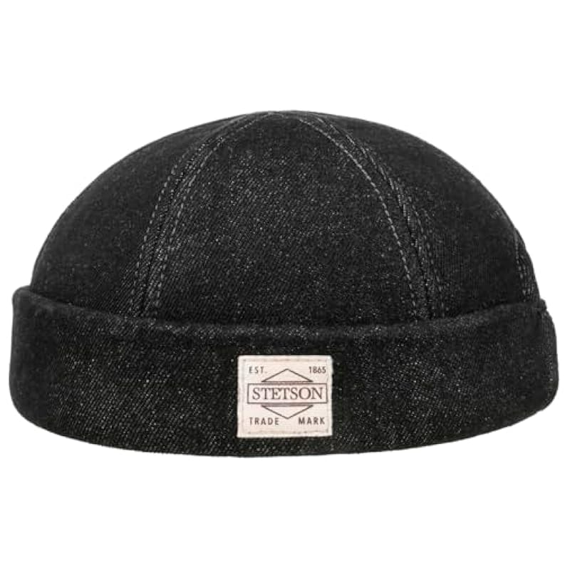Stetson New Denim Docker Hat Men - Made in The EU Black Stetson ‎mens Hats & Caps