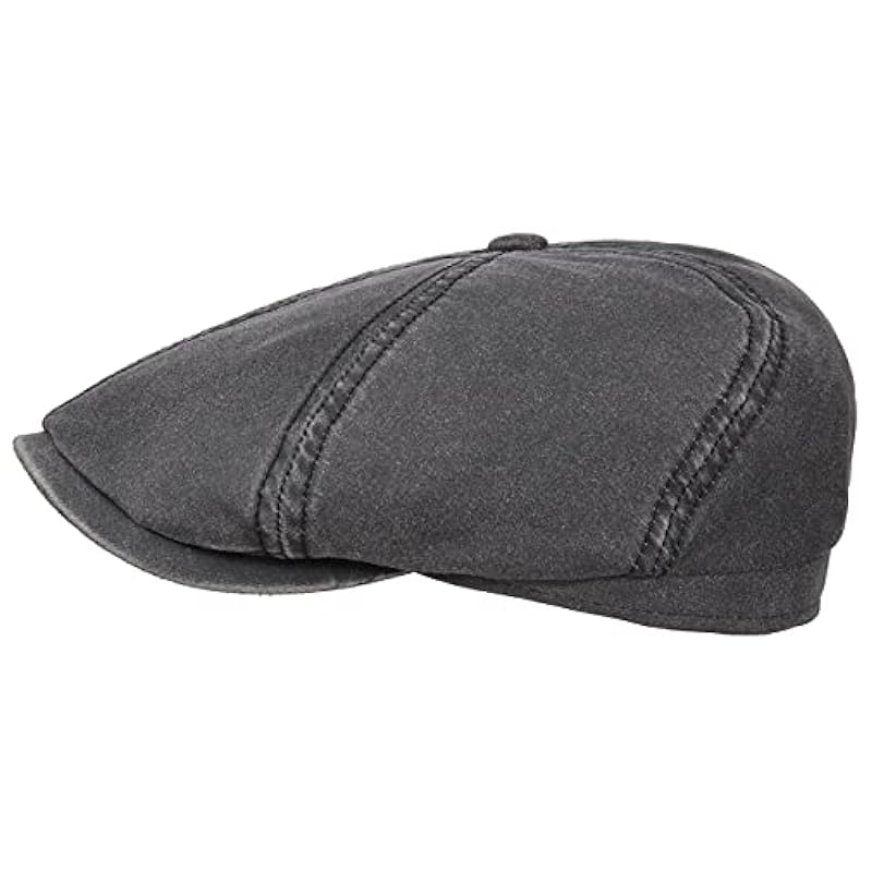 ‎mens Hats & Caps Stetson Stetson Brooklin Old Cotton Flat Cap Men | Black