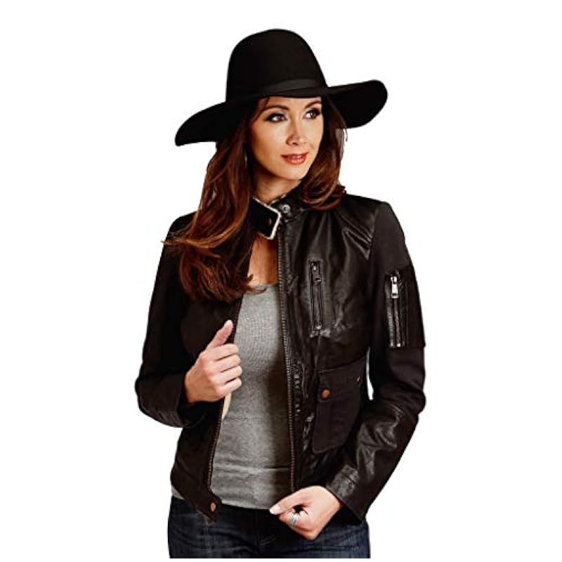 Stetson Western Jacket Womens Stand Collar S Black 11-098-0539-7052 BL ‎Womens Novelty Stetson