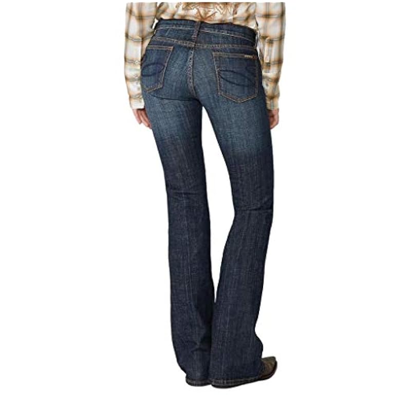 Stetson Jeans ‎womens Stetson Classic Boot Cut Dark Wash Stretch Ladies- Jean (00W x 2XL) 11-054-0202-0036BU Blue