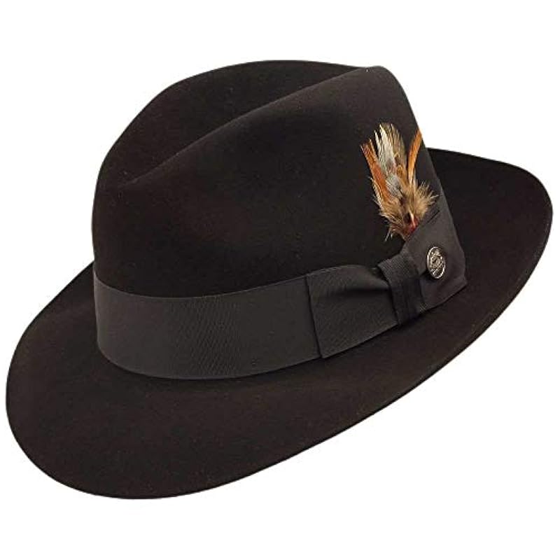 ‎mens Hats & Caps Stetson Stetson Men's Pinnacle Beaver Fur Felt Fedora Black 6 7/8