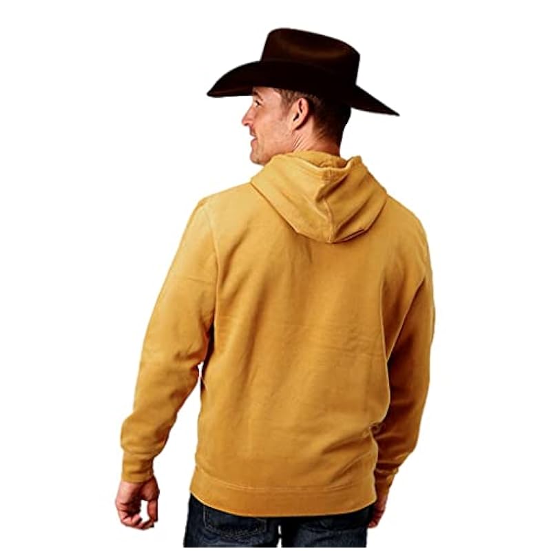 Stetson Mens Gold Cotton Blend 1865 Screenprint Hoodie 2XL Fashion Hoodies & Sweatshirts Stetson