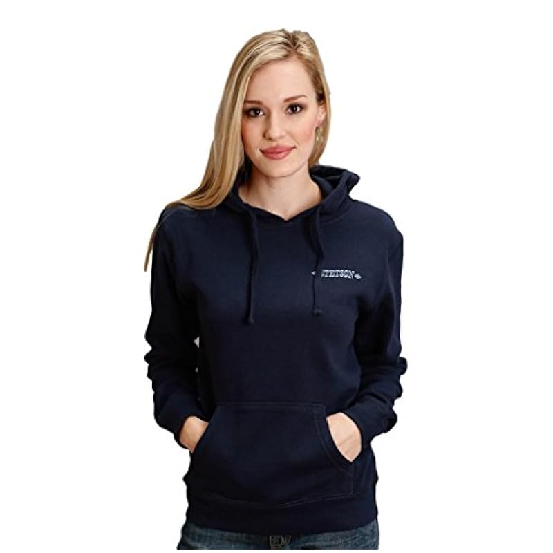 Stetson Stetson Western Sweatshirt Womens Hooded L Blue 11-098-0539-7068 BU ‎womens Novelty