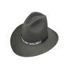 Stetson Men's Granger Crushable Wool Leather Hatband Western Cowboy Hat - Black Steel ‎mens Hats & Caps Stetson