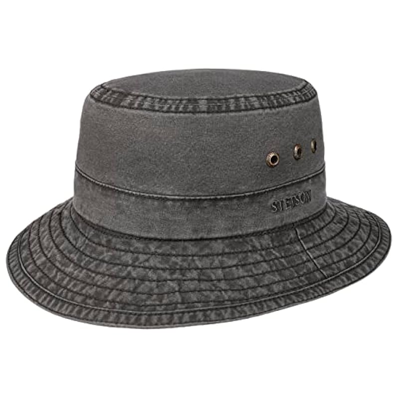 Stetson Reston Bucket Hat Women/Men | Black Stetson Hats & Caps