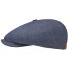 Stetson Hatteras Linen Newsboy Cap Women/Men | Made in The EU Dark Blue ‎mens Hats & Caps Stetson