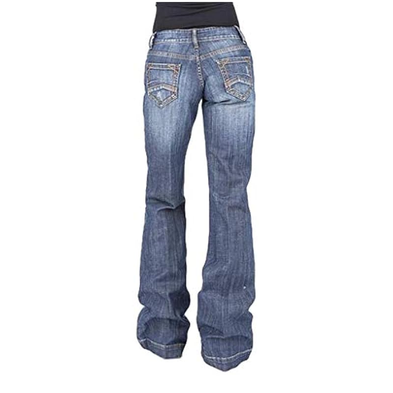 Stetson Stetson Women's 214 Trouser Fit Jeans Blue 18W x 32L ‎womens Jeans