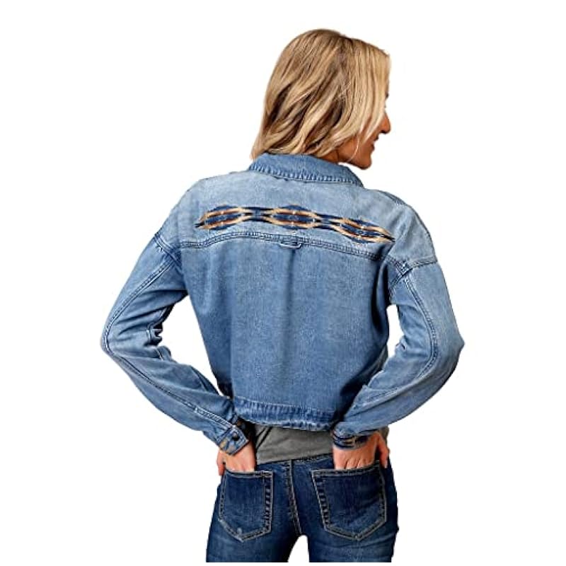 Stetson Stetson Western Jacket Womens Denim Snap XL Blue 11-098-0565-6046 BU ‎womens Coats, Jackets & Vests