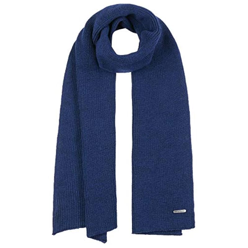 Stetson Scarves & Wraps ‎mens Stetson Caledonia Merino Scarf Women/Men - Made in Italy Sapphire B